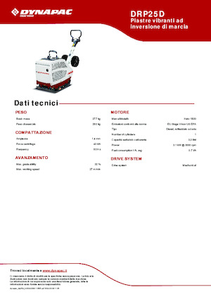 Kétirányú vibrolapok Dynapac DRP25D