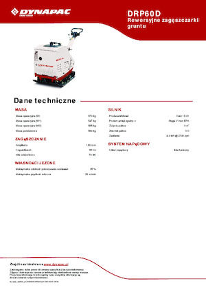 Kétirányú vibrolapok Dynapac DRP60D