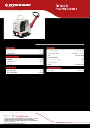 Kétirányú vibrolapok Dynapac DRQ25