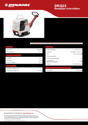 Kétirányú vibrolapok Dynapac DRQ25