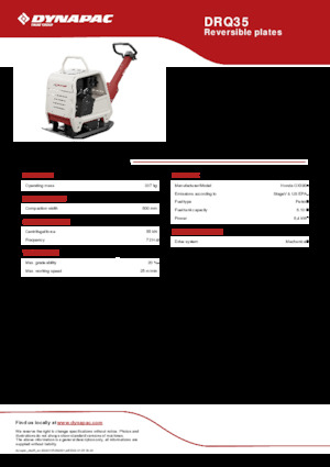 Kétirányú vibrolapok Dynapac DRQ35