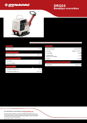 Kétirányú vibrolapok Dynapac DRQ35