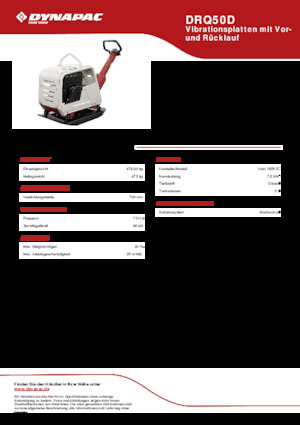 Kétirányú vibrolapok Dynapac DRQ50D