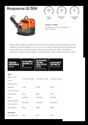 Kétirányú vibrolapok Husqvarna LG 504