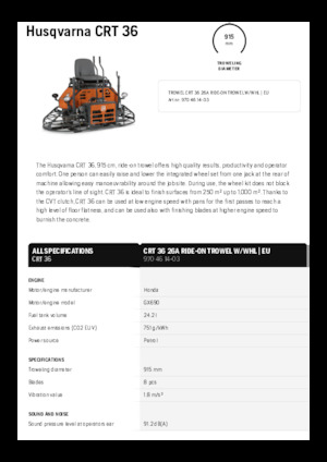 Kezelőüléses duplarotoros simtógépek Husqvarna CRT 36