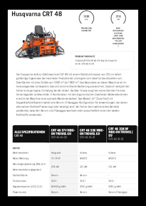 Kezelőüléses duplarotoros simtógépek Husqvarna CRT 48