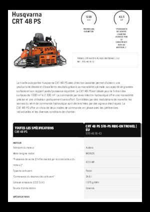 Kezelőüléses duplarotoros simtógépek Husqvarna CRT 48 PS