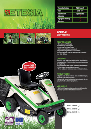 Fűnyíró és kertitraktorok Etesia BAHIA 2 MHHE 2