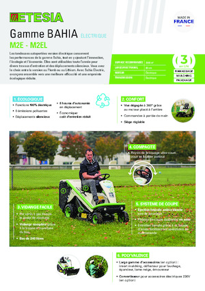 Fűnyíró és kertitraktorok Etesia BAHIA ELECTRIC M2EL