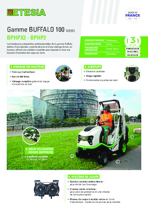 Fűnyíró és kertitraktorok Etesia BUFFALO 100 BPHPX2