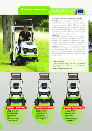 Fűnyíró és kertitraktorok Etesia BUFFALO 100 BVHPX2