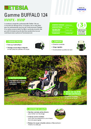 Fűnyíró és kertitraktorok Etesia BUFFALO 124 HVHP2