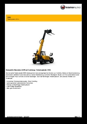 Teleszkópos rakodók Kramer 2205