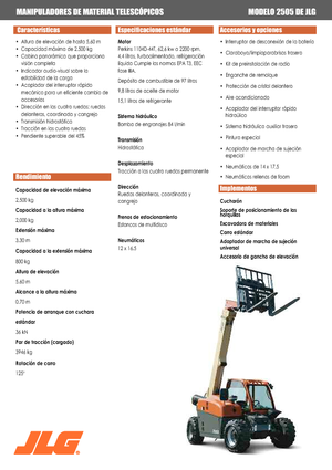 Teleszkópos rakodók JLG 2505