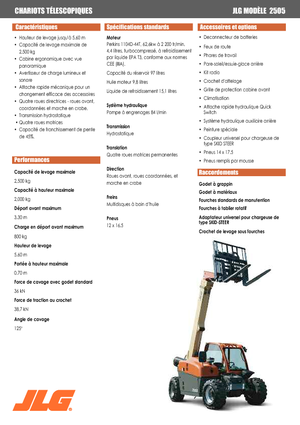 Teleszkópos rakodók JLG 2505