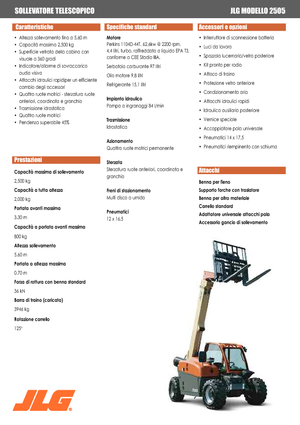 Teleszkópos rakodók JLG 2505