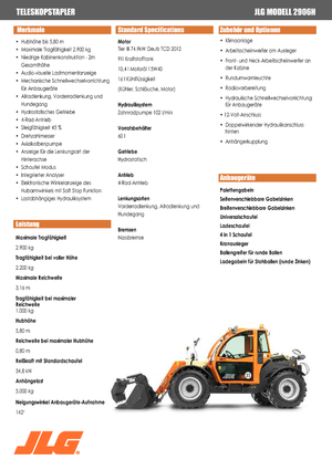 Teleszkópos rakodók JLG 2906 H