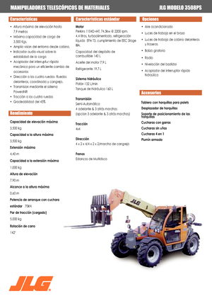 Teleszkópos rakodók JLG 3508 PS