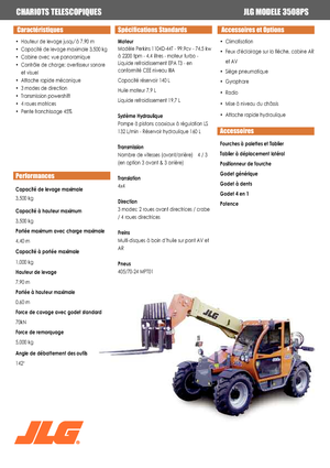 Teleszkópos rakodók JLG 3508 PS