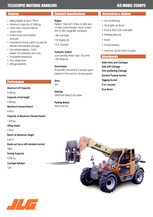 Teleszkópos rakodók JLG 3508 PS