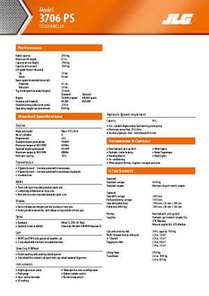 Teleszkópos rakodók JLG 3706 PS