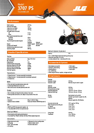 Teleszkópos rakodók JLG 3707 PS