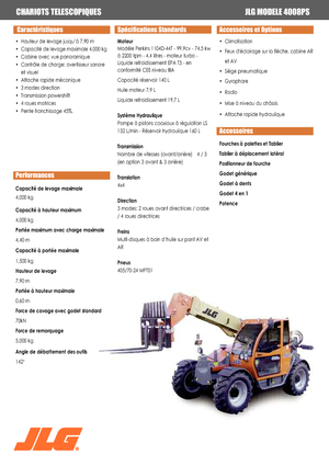 Teleszkópos rakodók JLG 4008 PS