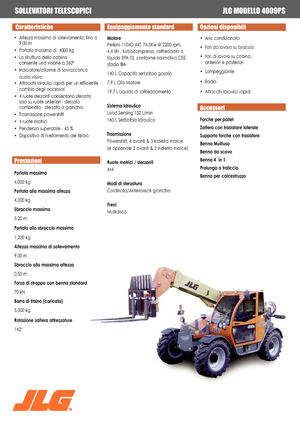 Teleszkópos rakodók JLG 4009 PS