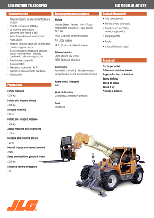 Teleszkópos rakodók JLG 4012 PS