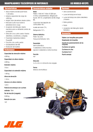Teleszkópos rakodók JLG 4012 PS