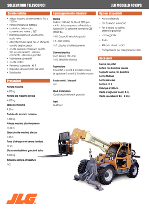 Teleszkópos rakodók JLG 4013 PS