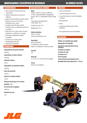 Teleszkópos rakodók JLG 4013 PS