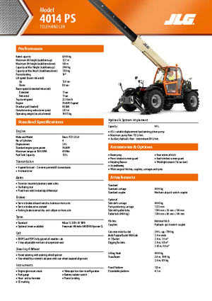 Teleszkópos rakodók JLG 4014 PS