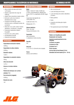 Teleszkópos rakodók JLG 4017 PS