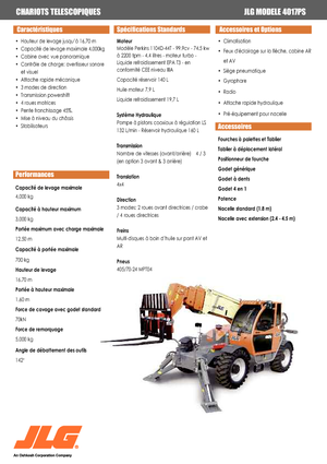 Teleszkópos rakodók JLG 4017 PS