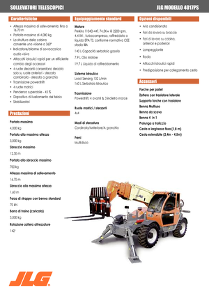 Teleszkópos rakodók JLG 4017 PS