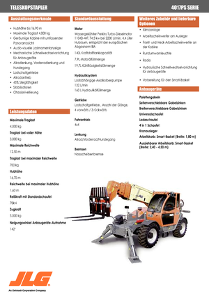Teleszkópos rakodók JLG 4017 PS