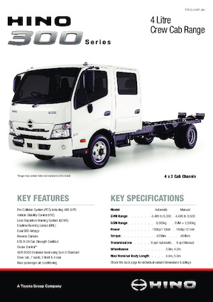 Merevvázak Hino 300 617 WIDE CREW