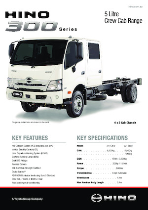 Merevvázak Hino 300 721 WIDE CREW