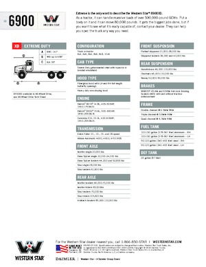 Merevvázak Western Star 6900 XD Detroit DD16