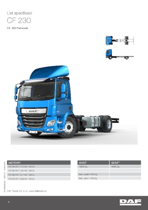 Merevvázak DAF CF 230 FA