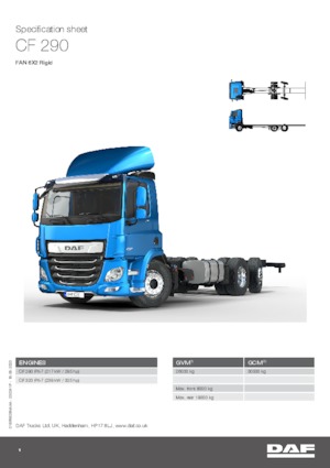 Merevvázak DAF CF 290 FAN