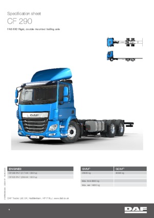 Merevvázak DAF CF 290 FAS