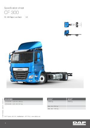 Merevvázak DAF CF 300 FA Low Deck LH