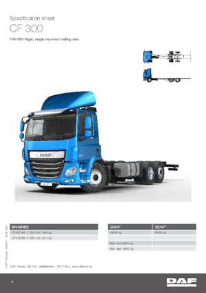 Merevvázak DAF CF 300 FAR