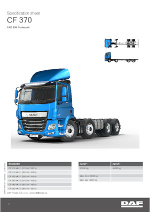 Merevvázak DAF CF 370 FAD