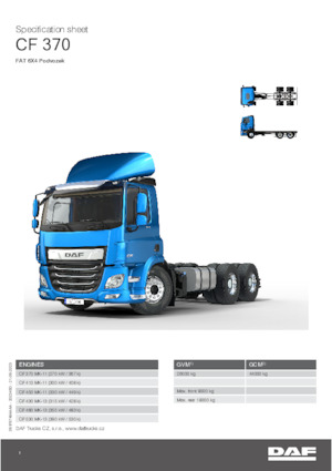Merevvázak DAF CF 370 FAT