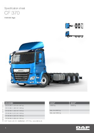 Merevvázak DAF CF 370 FAW