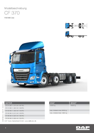 Merevvázak DAF CF 370 FAX