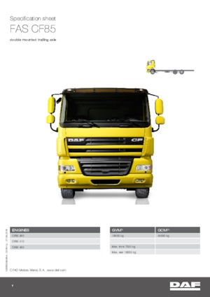 Merevvázak DAF CF 85.460 FAS SLEEPER CAB